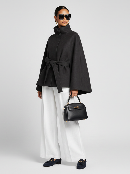 Women's Cape Jacket GRAMERCY PARK ECO FASHION BYMANYC ® New York: Gray / S