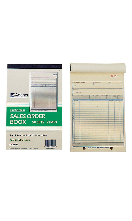 2-Part Carbonless Sales/Purchase Order Book - 50 Sheets