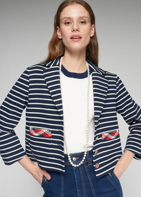 Lola Striped Jacket - O Marche