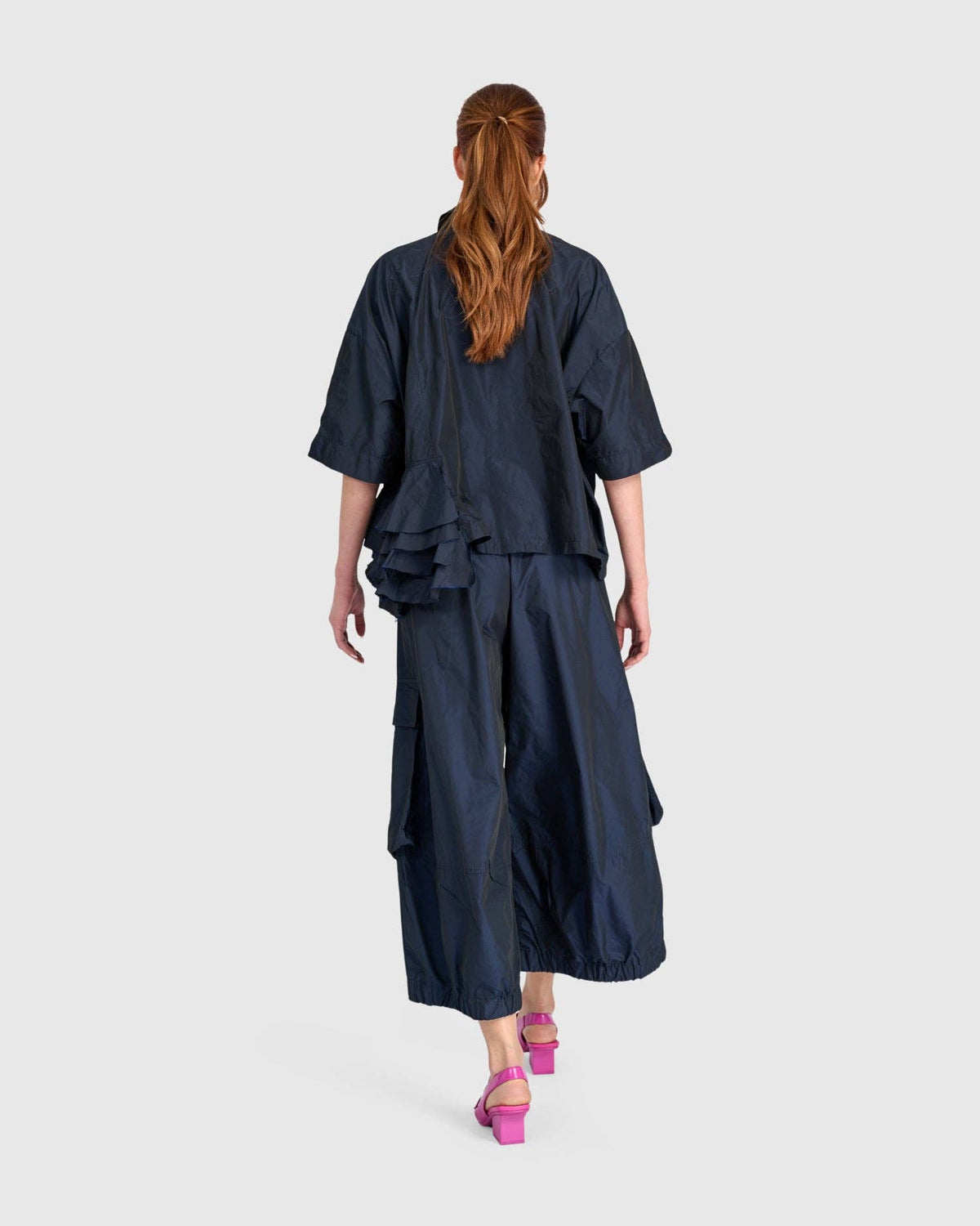 Match Ruffled Shirt, Ink: NAVY / S (US 8-12)