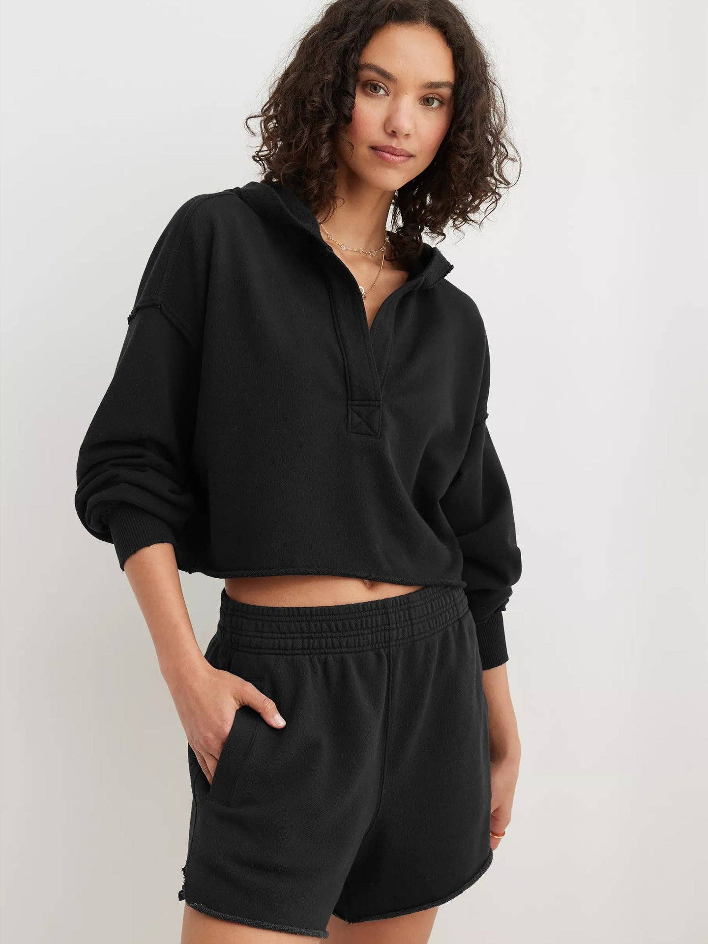 Trendy Hooded Sweatshirt for Women Comfortable Casual Wear: E24W0452-050 / S