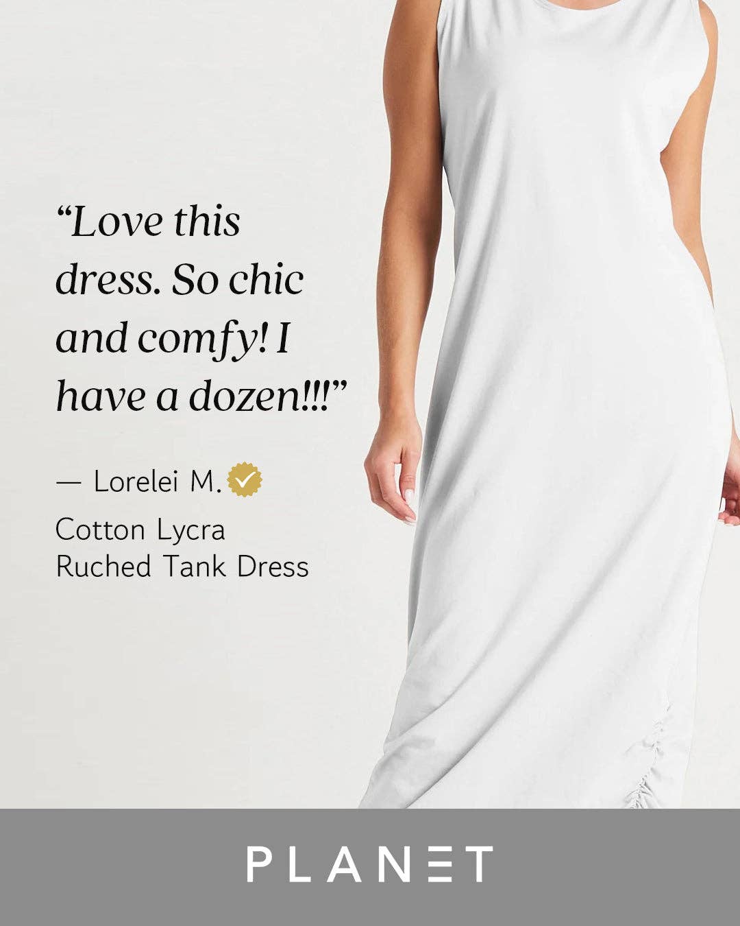 Cotton Lycra Ruched Tank Dress - Mint: 0