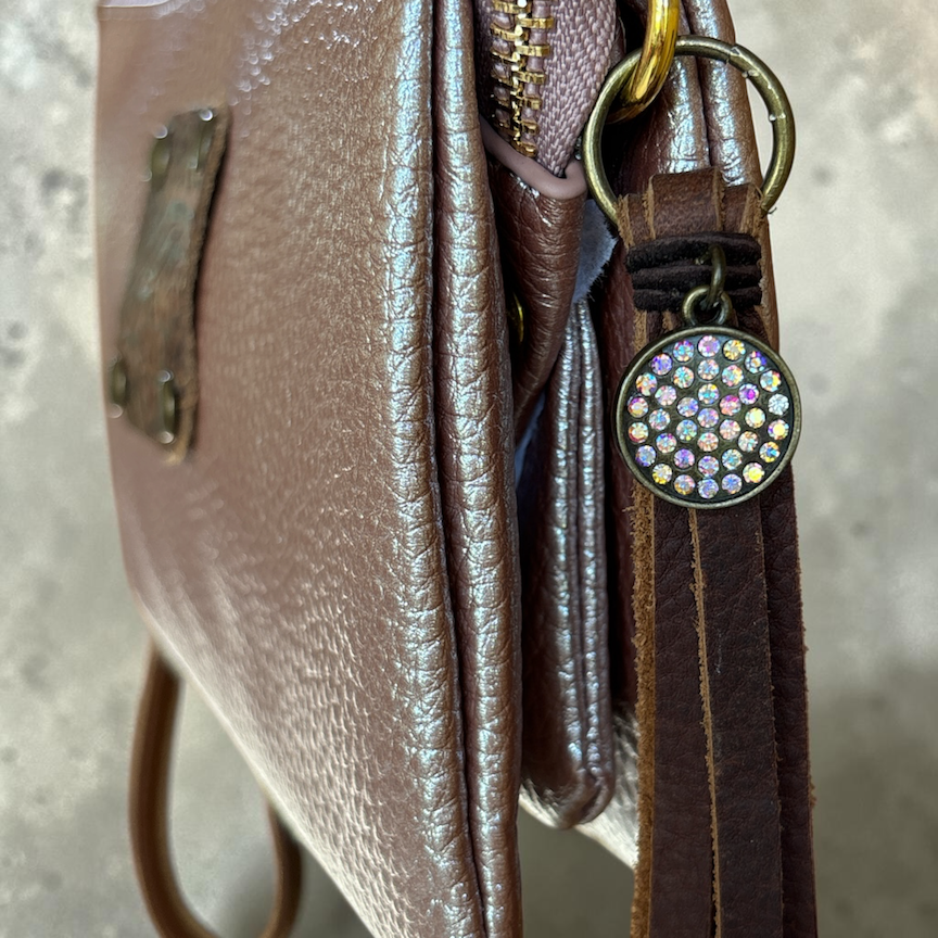 Metallic Rose Crossbody
