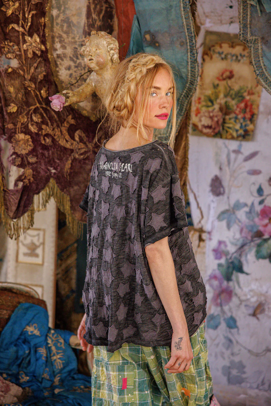 Little Star Appliqué Tee 1991 - Magnolia Pearl