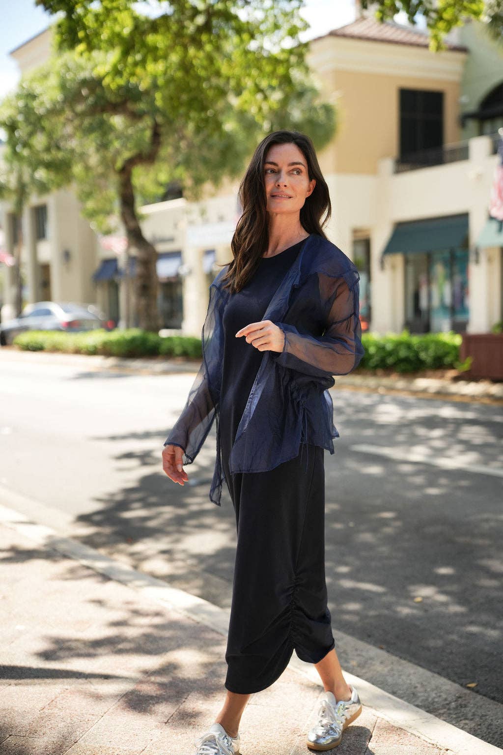 Organza Drawstring Jacket - Midnight: Midnight