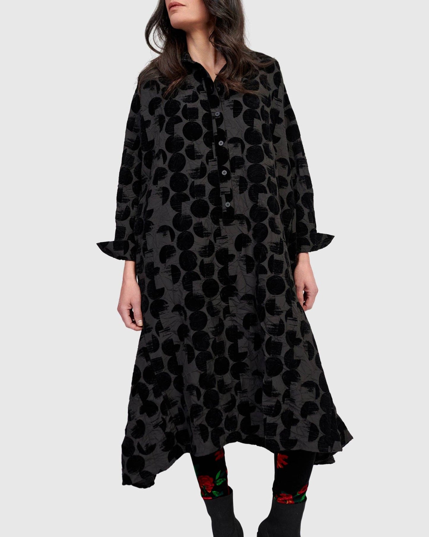 Odessa Draped Shirtdress, Crescent: Crescent / M (US 12-14)