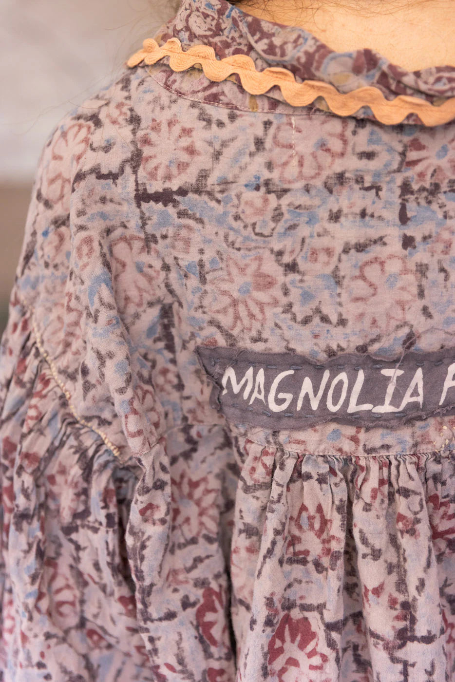 Block Print Tora Shirt 1144 - Magnolia Pearl