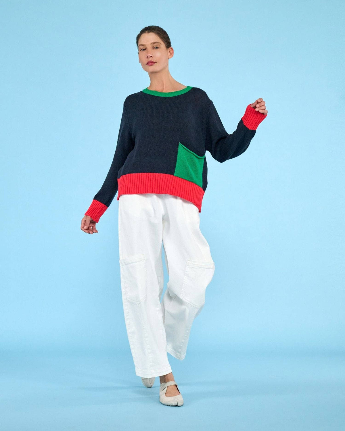 Bauble Pocket Sweater, Green: Green / ONE SIZE