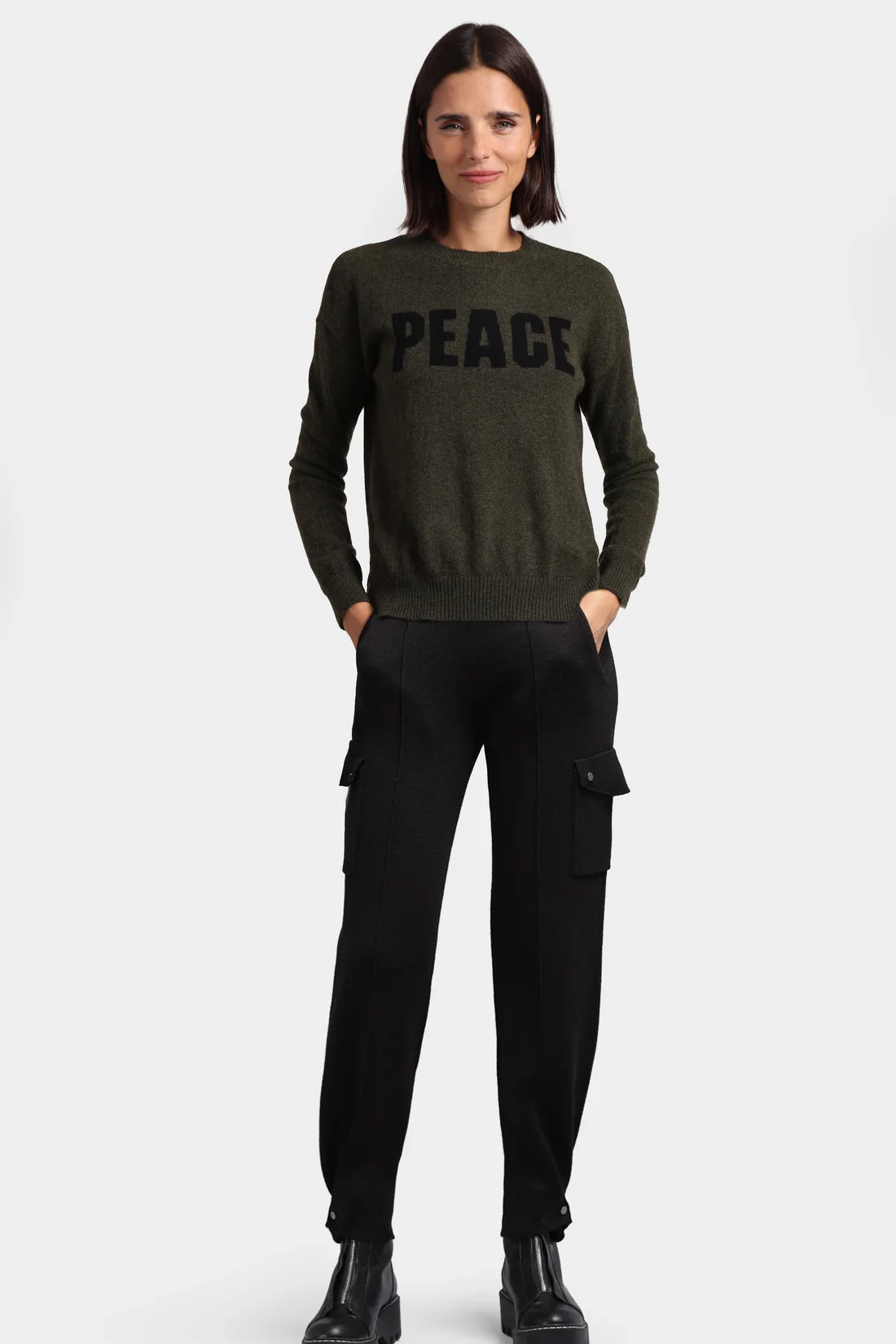 Cashmere Peace Crew Neck - Minnie Rose