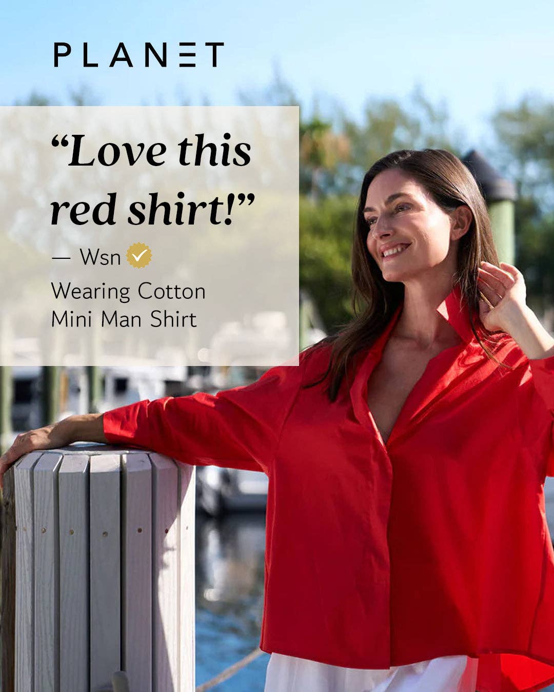 Cotton Mini Man Shirt - Cherry: 1