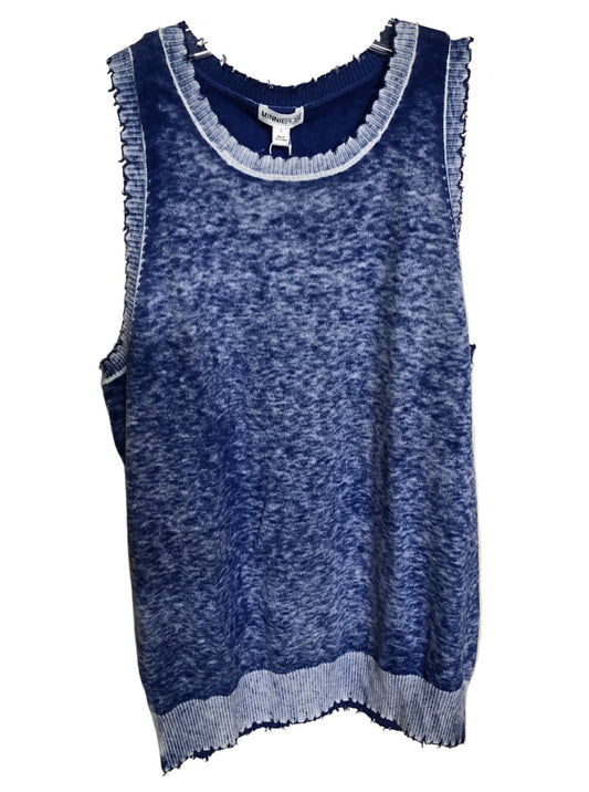 FINE COTTON/CASHMERE FRAYED TANK - Minnie Rose