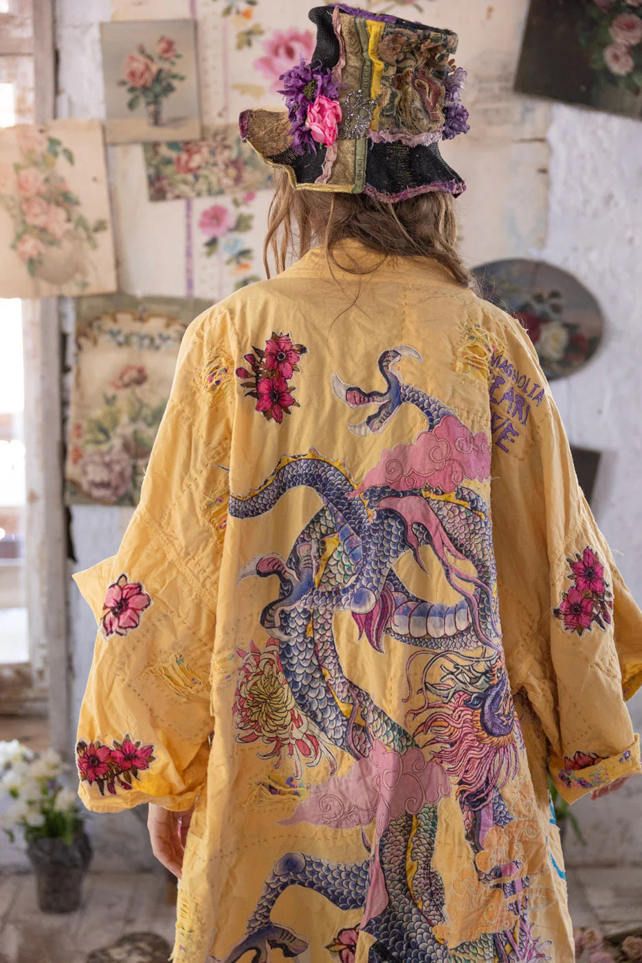 Dragon Romani Kimono 1163 - Magnolia Pearl