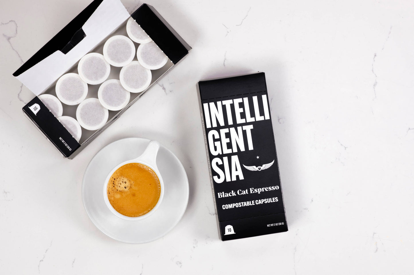 Black Cat Espresso Capsules, 10-count Box