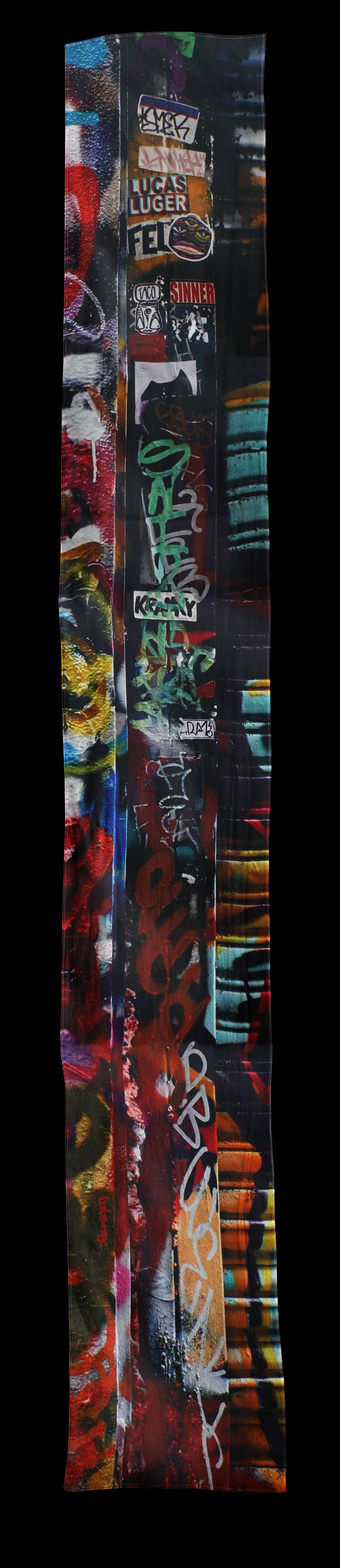 Babs Graffiti Print Silk Scarf