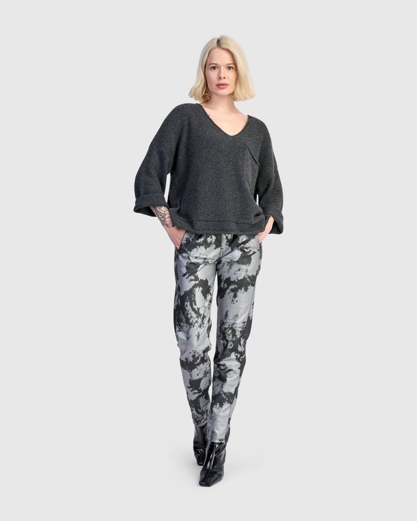 Basis Pullover Sweater, Grey: Grey / M (US 12-14)