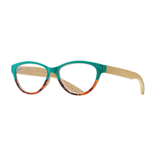 BP20143- Lucia Reader -Turquoise To Tortoise /Natural Bamboo: 2.50