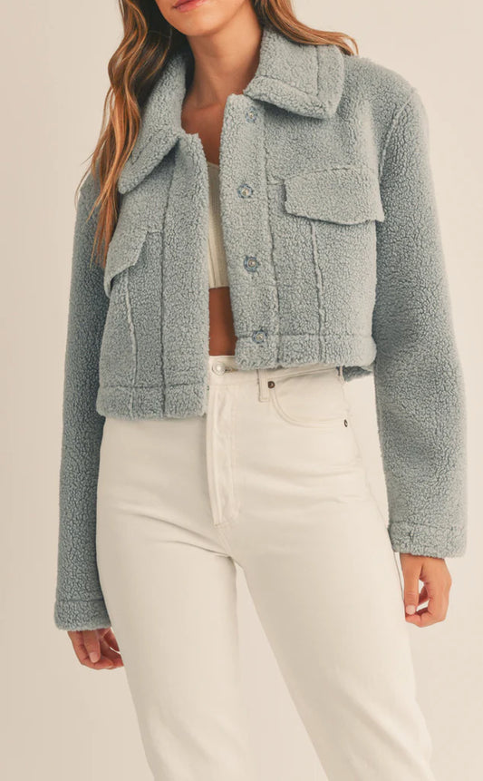 Crop Sherpa Jacket - Etienne Marcel