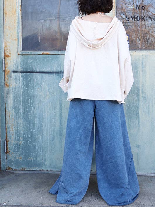 Kantha Bae Dream Wide Leg Pants - Denim - Free Size Boho Fit: Default Title