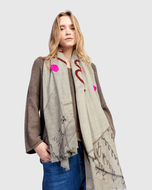 Dance the Blues Scarf, Grey: Grey / ONE SIZE