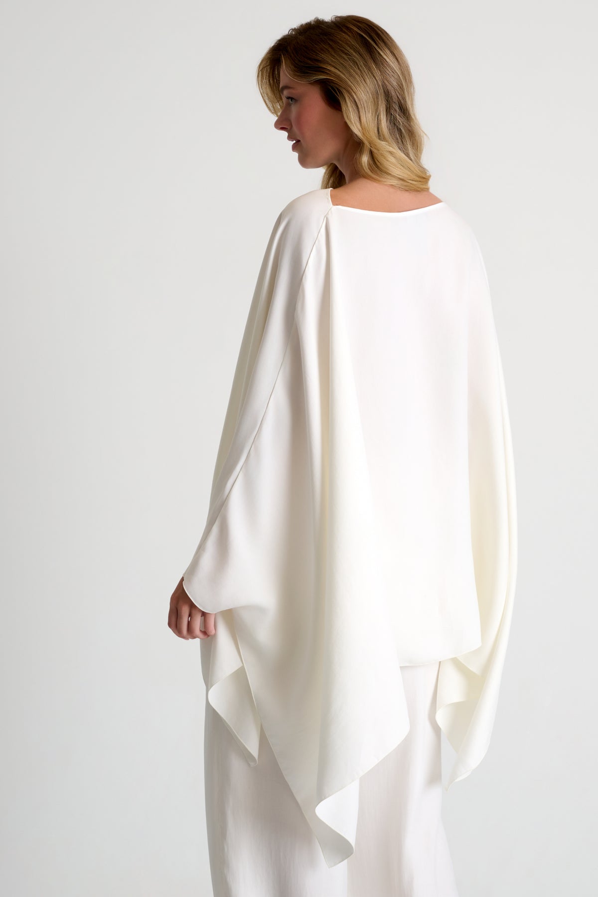 Soft Twill Cape-Inspired Top 52661-73 - SHAN