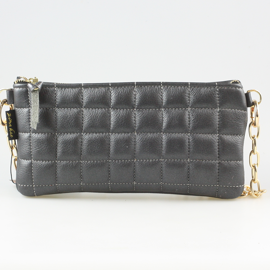 The QUILTED Sophia: Mango / Chain Shoulder Strap