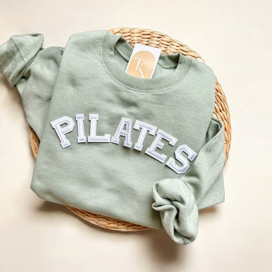 PILATES Sweatshirt, Pilates Gifts: Sage / S