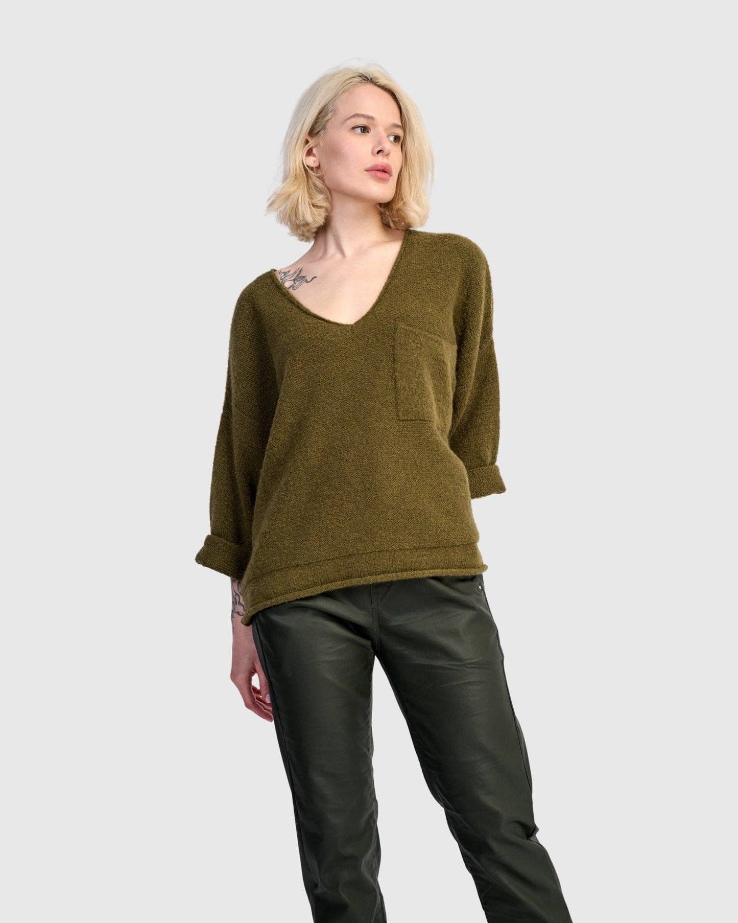 Basis Pullover Sweater, Khaki: Khaki / M (US 12-14)