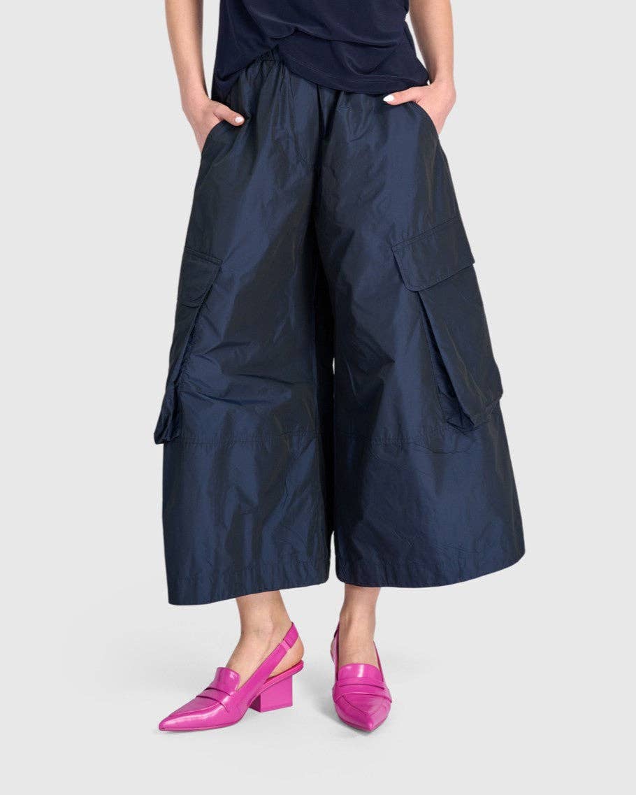 Swish Wide Cargo Pants, Ink: NAVY / 3 (US 10-12)
