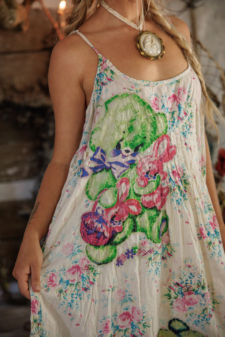 Appliqué Vianney Slip Dress 1434 - Magnolia Pearl