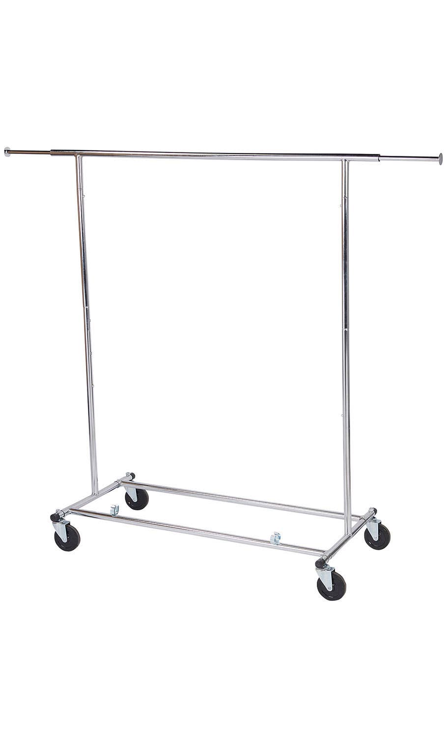 Economy Chrome Single-Rail Collapsible Salesman Rack