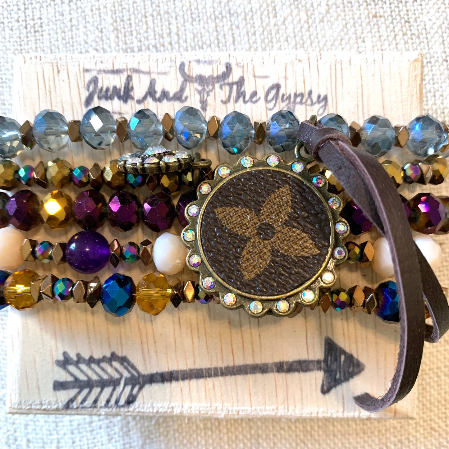 Gold Dust Woman Upcycled Bracelet