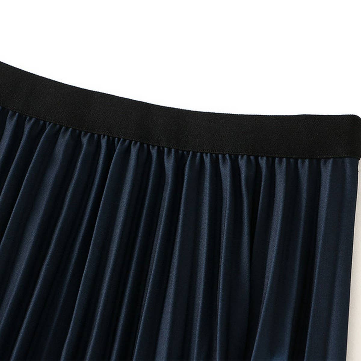 Gradient Print Pleated A-Line Flowy Midi Skirt_CWBMS0402: KHAKI / (OS) 1