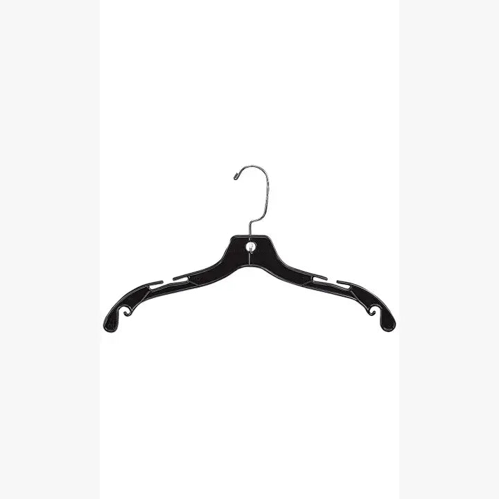 Heavy Weight Plastic Dress Hangers | Black | 17 "