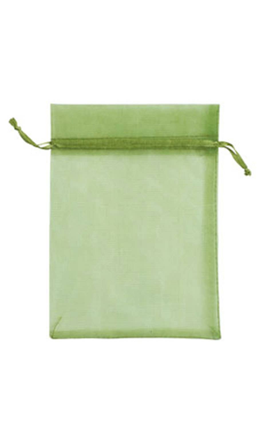 Organza Drawstring Pouch: Silver / Pack of 10 / 3" x 4"
