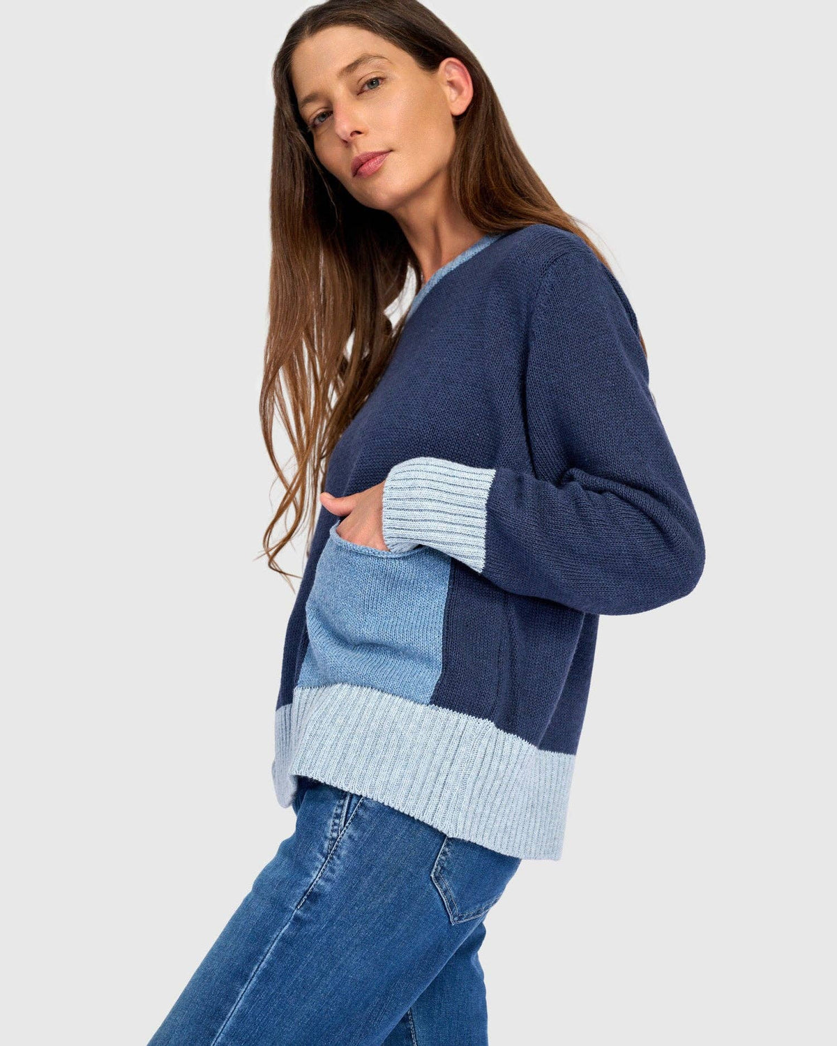 Bauble Pocket Sweater, Blue: NAVY / ONE SIZE