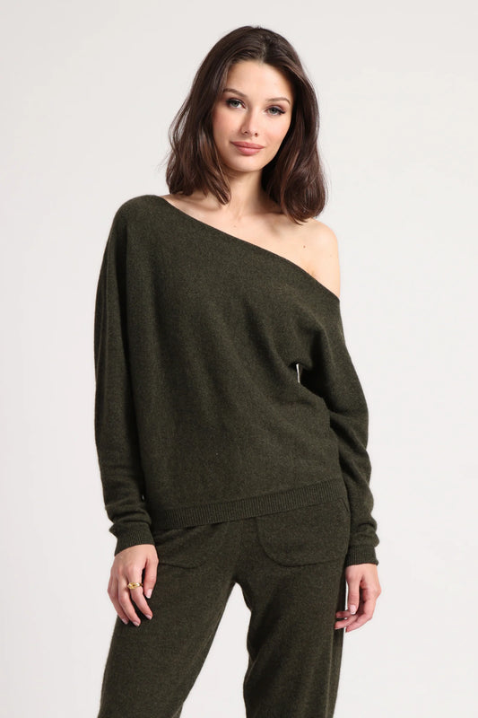 Cotton Cashmere Off The Shoulder Top - Minnie Rose