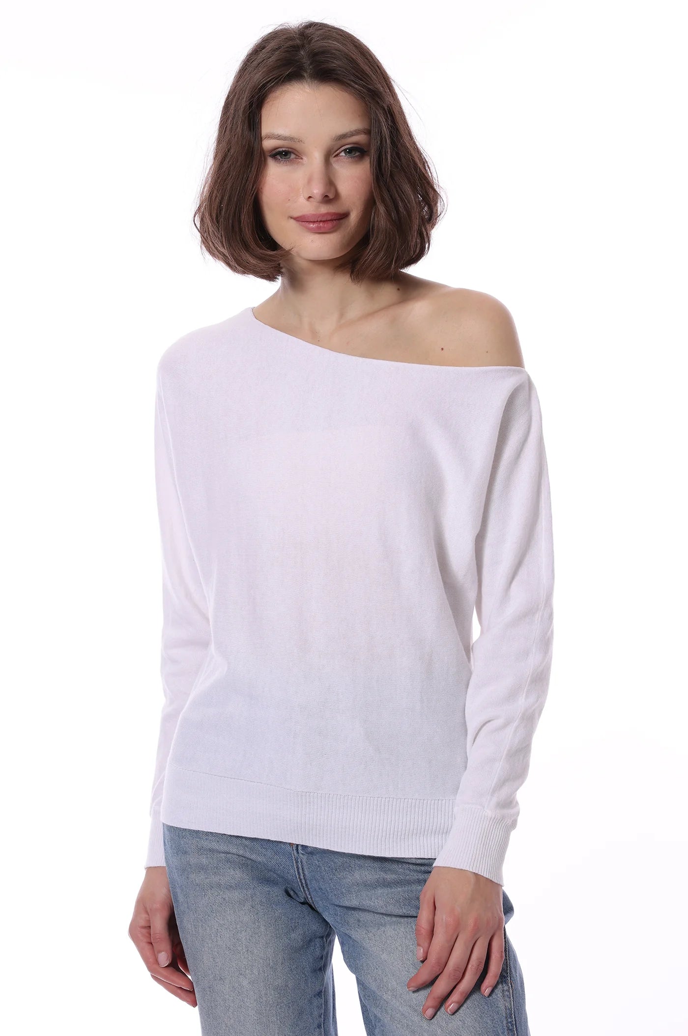 Cotton Cashmere Off The Shoulder Top 6807 - Minnie Rose