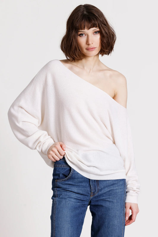 Cotton Cashmere Off the Shoulder Top - Minnie Rose