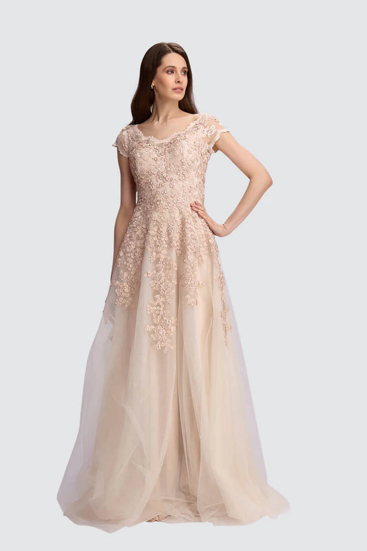 Ethereal Almond Lace Gown 6021 - Olvi’s