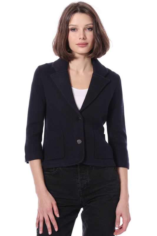 Cotton Blend Shrunken Blazer YR7562 - Minnie Rose