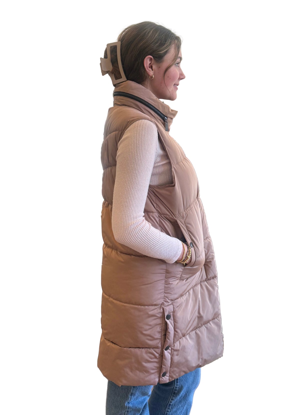 Light Quilted Vest K5142RK-323 - Nikki Jones