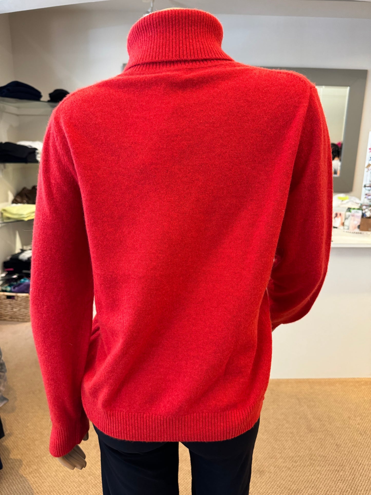 Cash Turtleneck Pullover w/ Slit Sleeve Detail - Minnie Rose