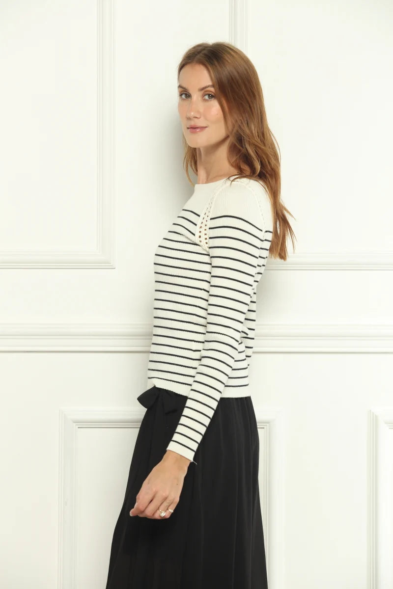 Striped Lace Sweater 62203 - Zero Degree Celsius
