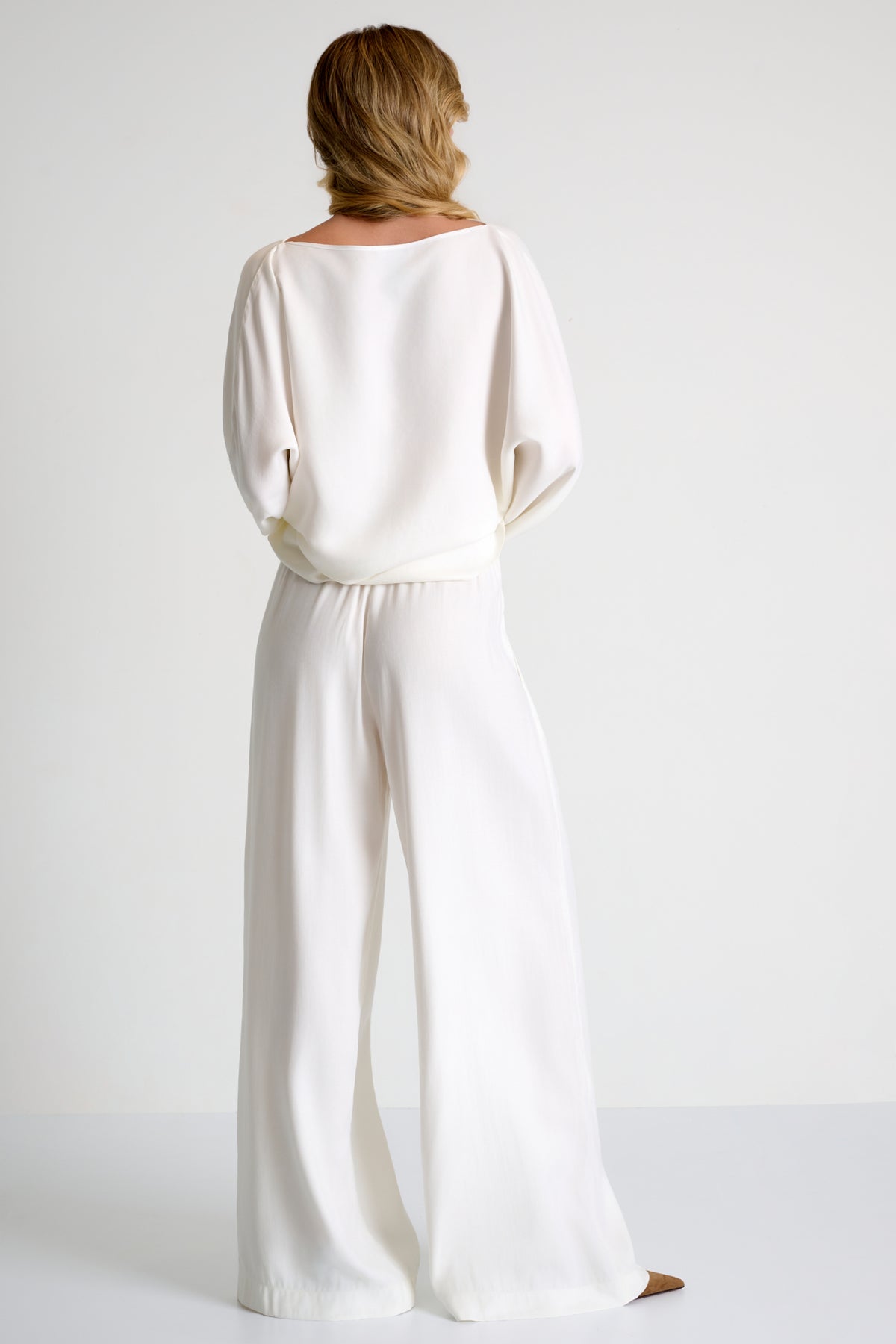 Soft Twill Wide-Leg Pants 52661-52 - SHAN