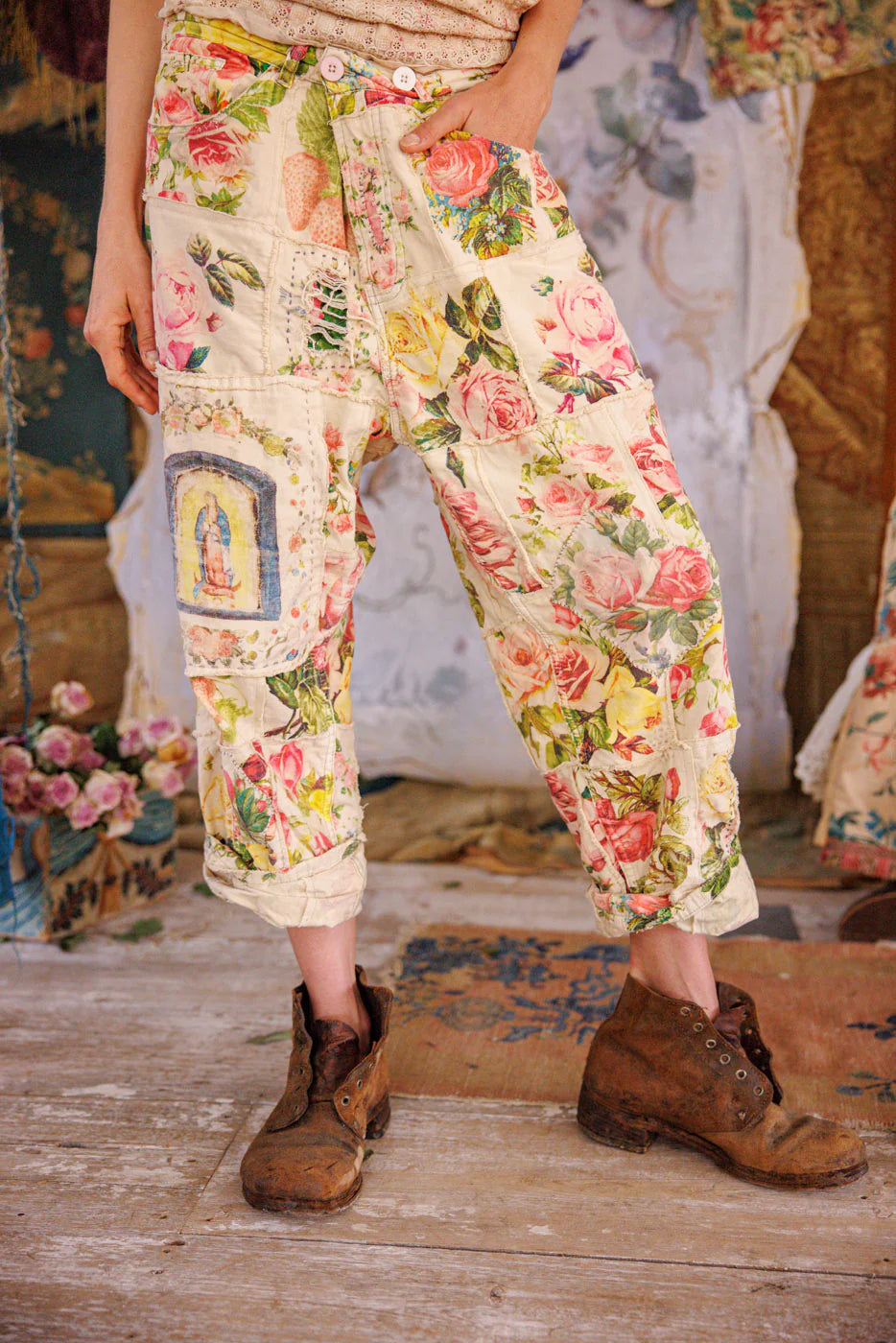 Patchwork Miner Trousers 411 - Magnolia Pearl