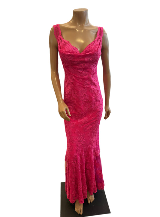 Lace V Neck Dress 2840SW - Olvi’s