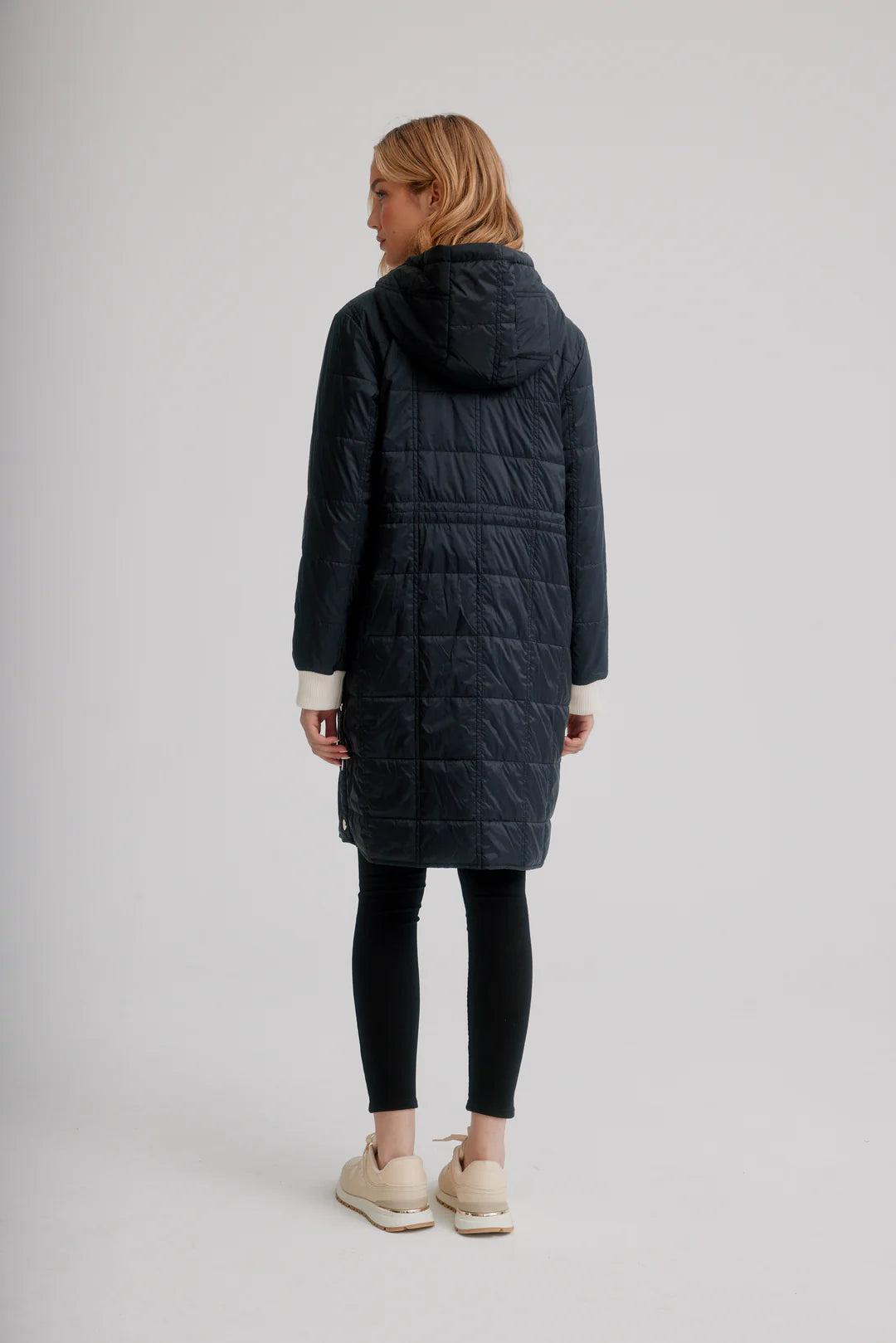 Super Light Puffer Coat W/ Contrast Zipper K5457RO-373 - Nikki Jones