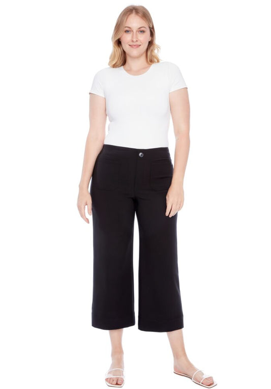 Elizabeth Solid Amalfi Wide Leg Cropped Pant 256010TM - I Love Tyler Madison