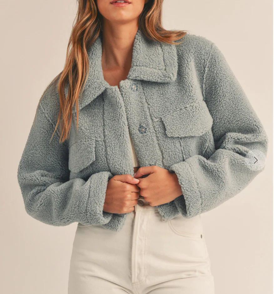 Crop Sherpa Jacket - Etienne Marcel