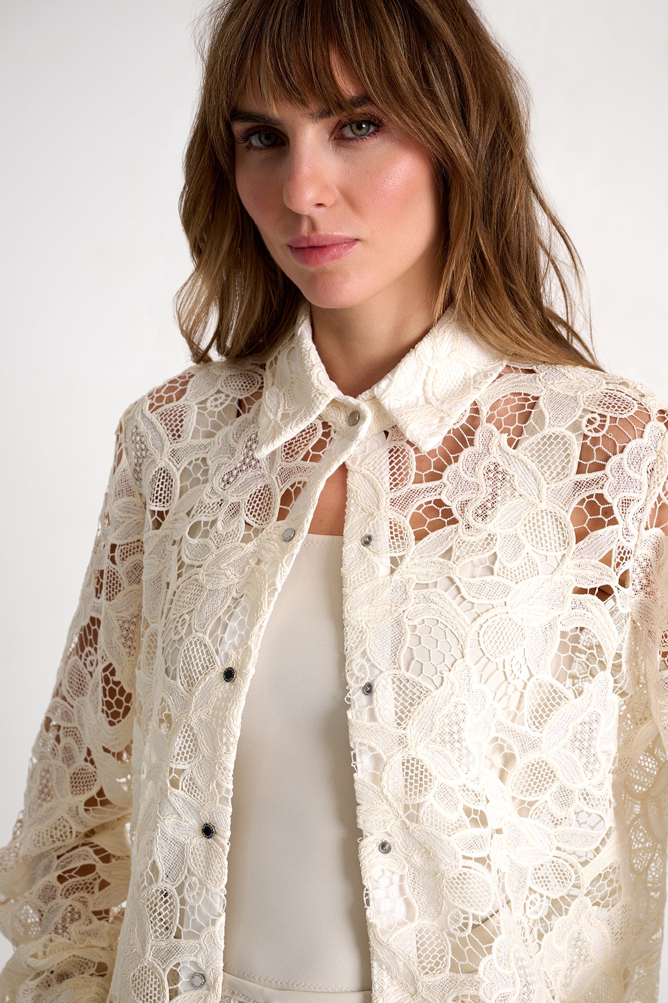 Floral Guipare Lace Blouse 52643-81 - SHAN